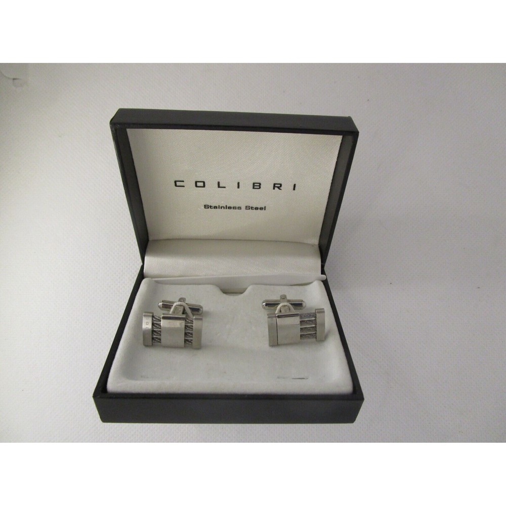 vintage Colibri of London-Stainless Steel cuff links